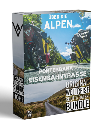 Produktbild Alpenüberquerung GPX Routendaten Fahrradreise Download