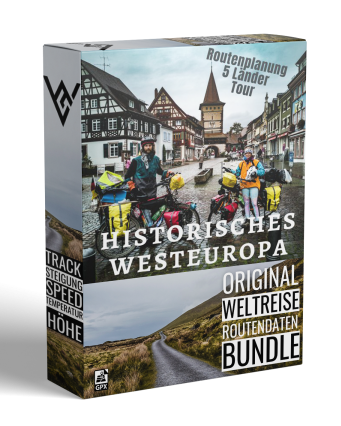 Produktbild Westeuropa GPX Routendaten Fahrradreise Download